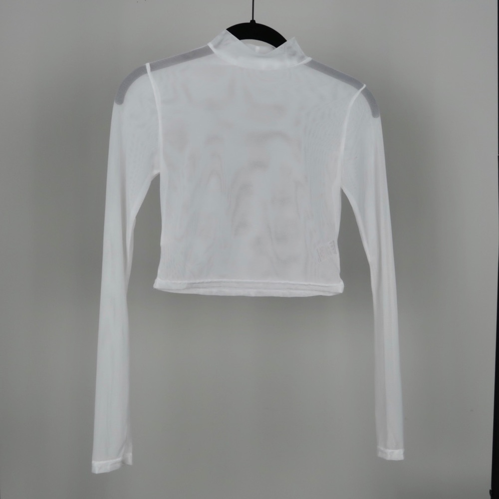 White Mesh MISSGUIDED Crop Top